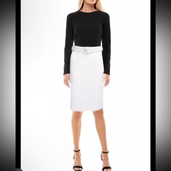 DKNY Women’s Straight Pencil Skirt Waist Style Knee Length White Size 8 NEW - Picture 1 of 4
